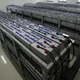 Batteries saving electricity produced by solar power is seen at PetroChina's Yizhuang gas station which has solar power system in Beijing January 9, 2015.
